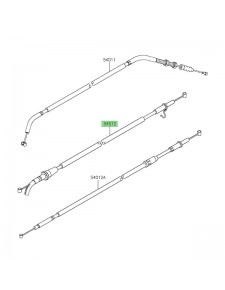 Câble d'ouverture de gaz Kawasaki 540120730 | Moto Shop 35