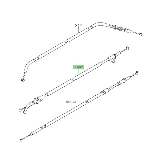 Câble d'ouverture de gaz Kawasaki 540120730 | Moto Shop 35 Câble d'ouverture de gaz Kawasaki 540120730 | Moto Shop 35