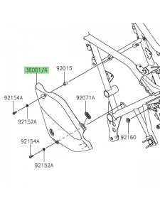 Habillage sous selle gauche Kawasaki Eliminator 500 (2024-2025) | Moto Shop 35