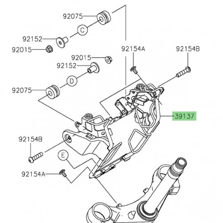 Support optique avant Kawasaki Eliminator 500 (2024-2025) | Réf. 391370745