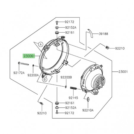 Cerclage optique avant Kawasaki Eliminator 500 (2024-2025) | Moto Shop 35