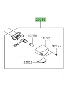 Éclairage de plaque Kawasaki 230160658 | Moto Shop 35