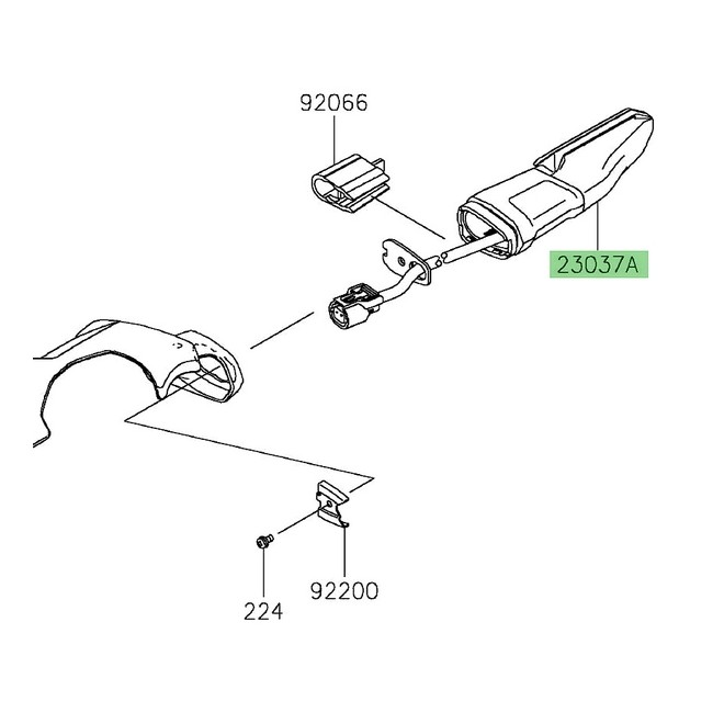 Clignotant avant droit à Leds Kawasaki Eliminator 500 (2024-2025) | Réf. 230370572