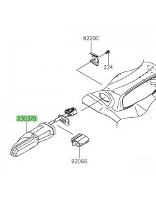 Clignotant arrière gauche à Leds Kawasaki Eliminator 500 (2024-2025) | Réf. 230370573