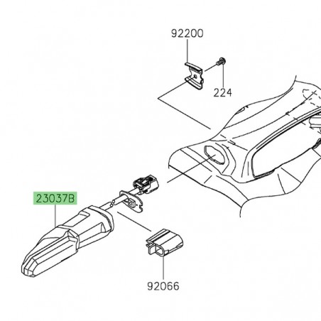 Clignotant arrière gauche à Leds Kawasaki Eliminator 500 (2024-2025) | Réf. 230370573