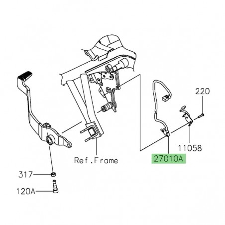 Contacteur de frein arrière Kawasaki Eliminator 500 (2024-2025) | Réf. 270100983