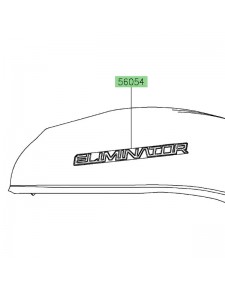 Autocollant "Eliminator" réservoir Kawasaki Eliminator 500 (2024-2025) | Moto Shop 35