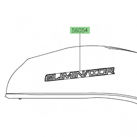 Autocollant "Eliminator" réservoir Kawasaki Eliminator 500 (2024-2025) | Moto Shop 35