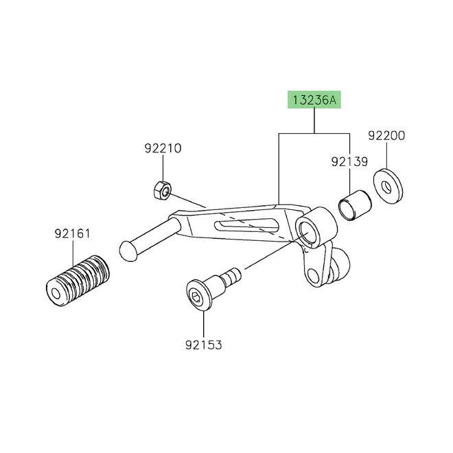 Sélecteur de vitesse Kawasaki Z900 (2025-2026) | Réf. 132360865 Sélecteur de vitesse Kawasaki Z900 (2025-2026) | Réf. 132360865