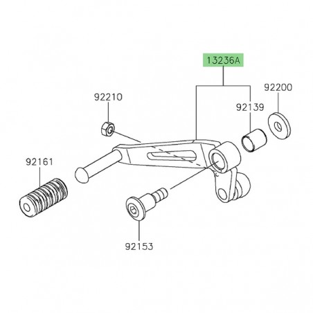Sélecteur de vitesse Kawasaki Z900 (2025-2026) | Réf. 132360865