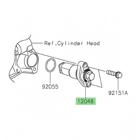 Tendeur de chaîne Kawasaki 120480080 | Moto Shop 35