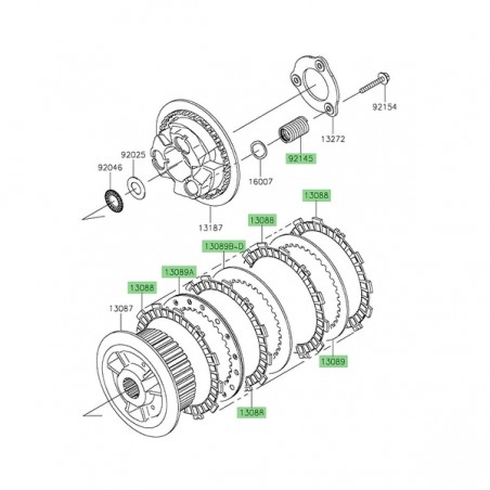 Kit embrayage d'origine Kawasaki Z900 A2/Full/SE (2017-2026) | Moto Shop 35