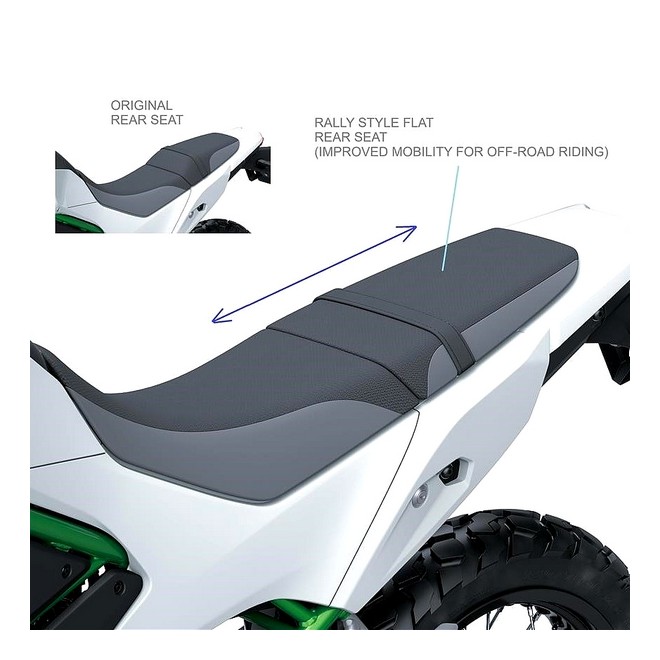 Selle arrière basse "style rallye" 99994227077S Kawasaki KLE500 (2026) | Moto Shop 35
