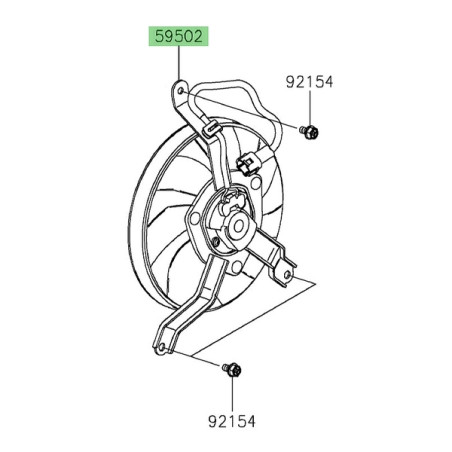 Ventilateur d'origine Kawasaki réf. 595020652 | Moto Shop 35