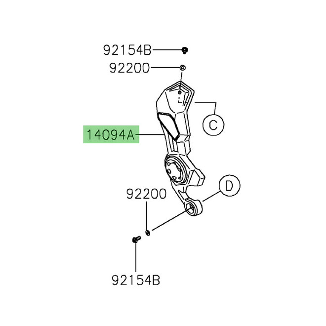 Cache pivot gauche Kawasaki Z900 (2025-2026) | Moto Shop 35