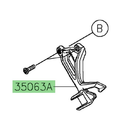Platine repose-pieds arrière gauche 35063145218R Kawasaki Z900 SE (2025-2026) | Moto Shop 35