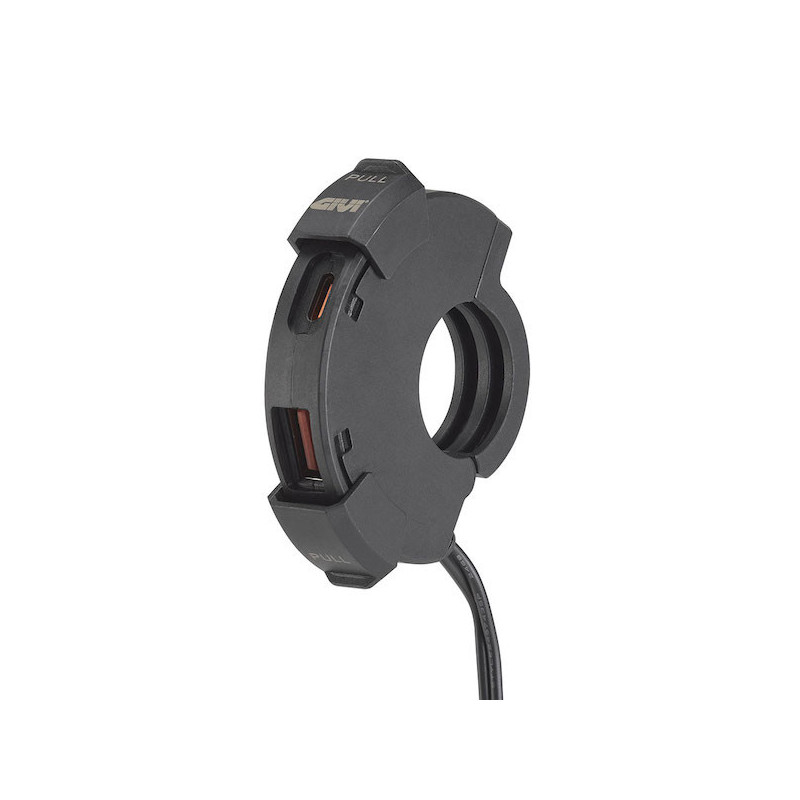 Prise USB guidon GIVI S120 – Double Port USB-A + USB-C | Moto Shop 35