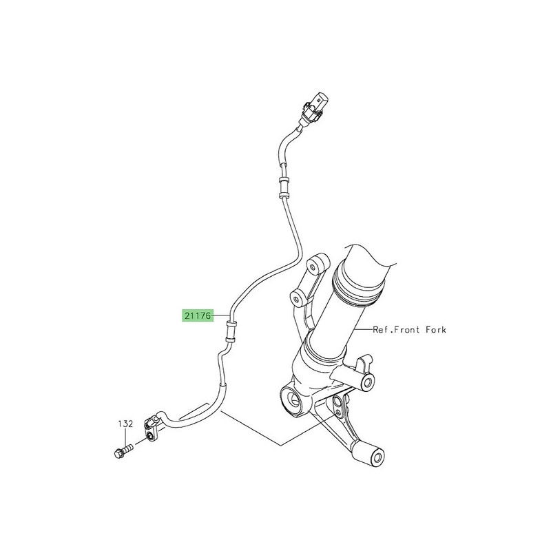 Câble ABS avant Kawasaki 211761254 | Moto Shop 35
