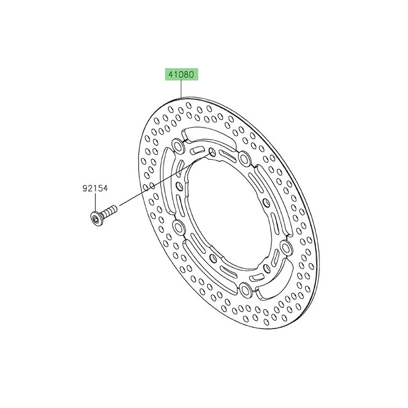 Disque de frein avant Kawasaki 41080077811I | Moto Shop 35