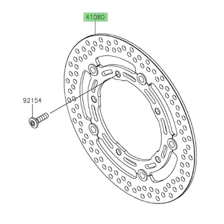 Disque de frein avant Kawasaki 41080077811I | Moto Shop 35