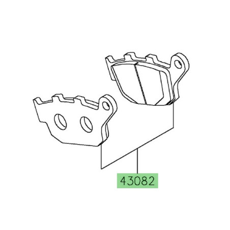 Plaquettes de frein arrière Kawasaki 430820224 | Moto Shop 35