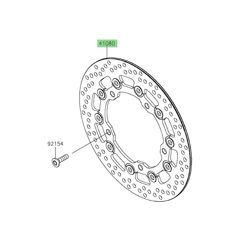 Disque de frein avant Brembo Kawasaki 41080072418U | Moto Shop 35