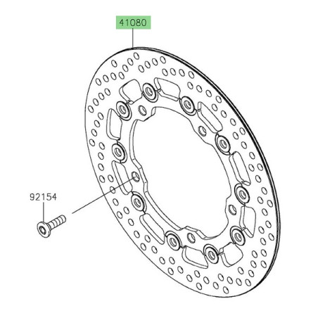 Disque de frein avant Brembo Kawasaki 41080072418U | Moto Shop 35