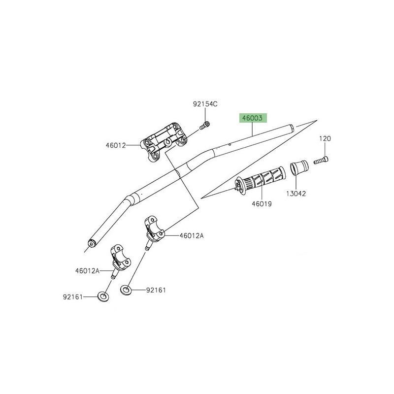 Guidon d'origine Kawasaki Z900 (2026-2026) | Réf. 460030848