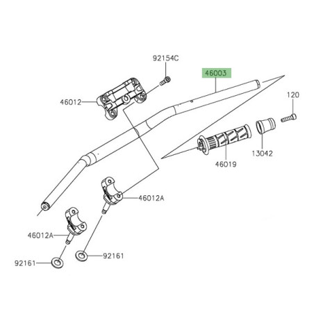 Guidon d'origine Kawasaki Z900 (2026-2026) | Réf. 460030848