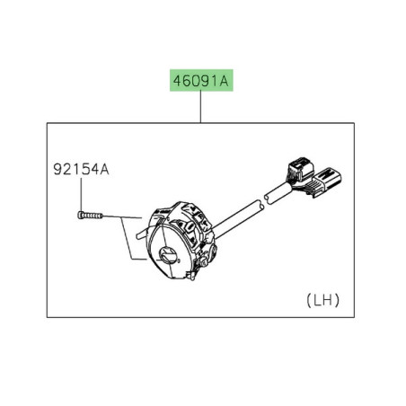 Commodo gauche Kawasaki Z900 (2025-2026) | Réf. 460910660