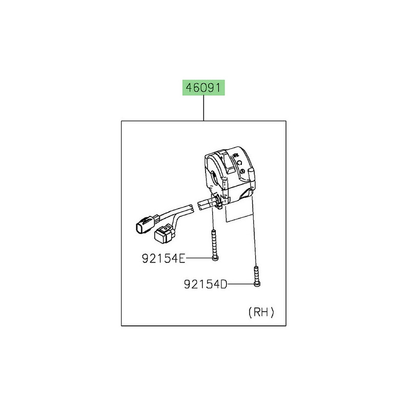 Commodo droit Kawasaki Z900 (2025-2026) | Réf. 460910659