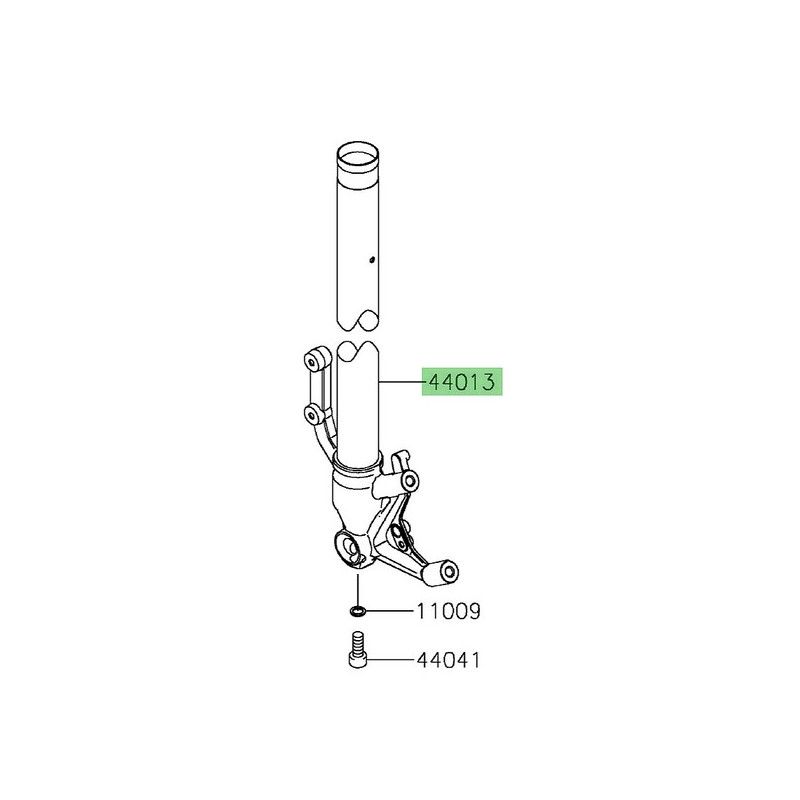 Tube de fourche gauche Kawasaki Z900 (2025-2026) | Réf. 440130423