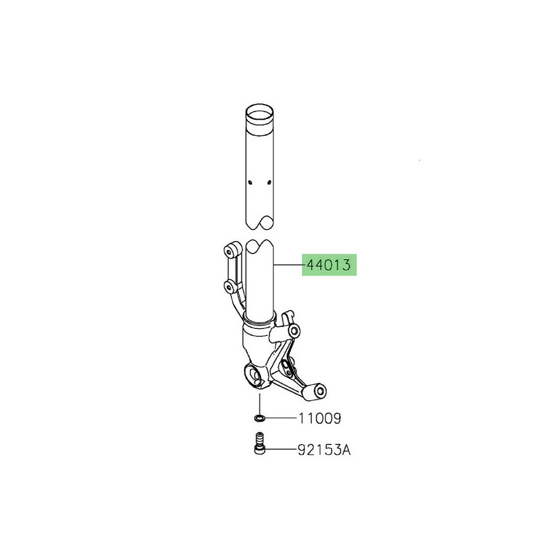 Tube de fourche gauche Kawasaki Z900 SE (2025-2026) | Réf. 440130356