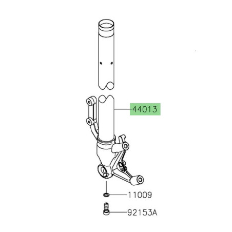 Tube de fourche gauche Kawasaki Z900 SE (2025-2026) | Réf. 440130356