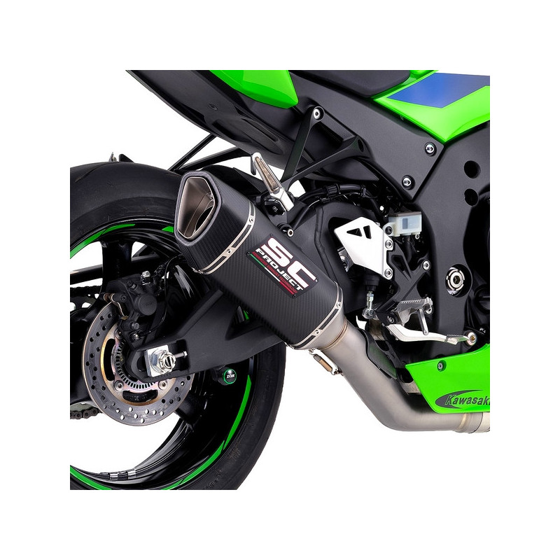 Silencieux SC Project SC1-R 250mm "décata" Carbone Kawasaki Ninja ZX-10R (2026) | Réf. K47A-DET91C
