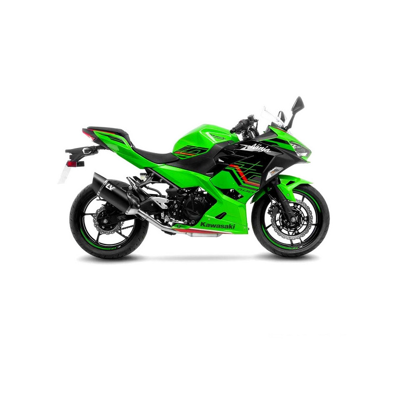 Silencieux LeoVince LV-14R Inox Black Edition Kawasaki Ninja 400 (2018-2023) | Réf. 15607B