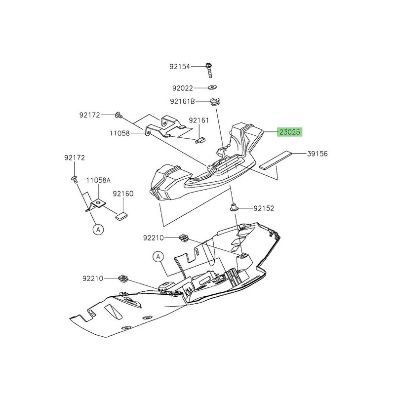 Optique arrière Kawasaki 230250404 | Moto Shop 35