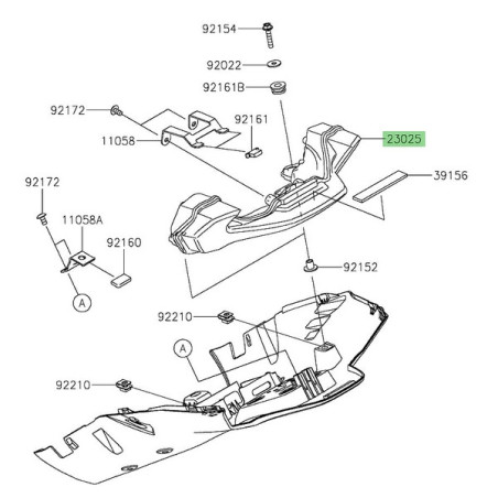 Optique arrière Kawasaki 230250404 | Moto Shop 35