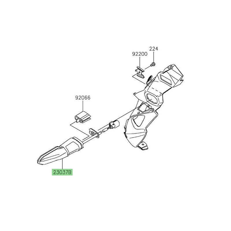 Clignotant avant gauche 230370581 Kawasaki Z900 (2025-2027) | Moto Shop 35