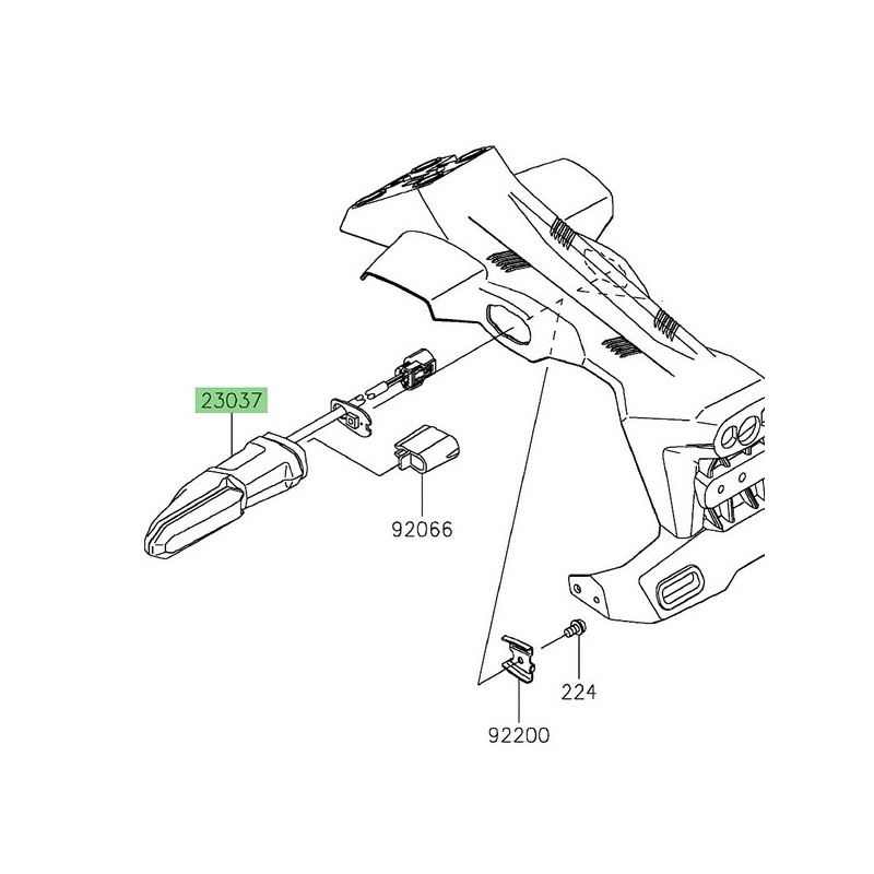 Clignotant arrière gauche 230370573 Kawasaki Z900 (2025-2027) | Moto Shop 35