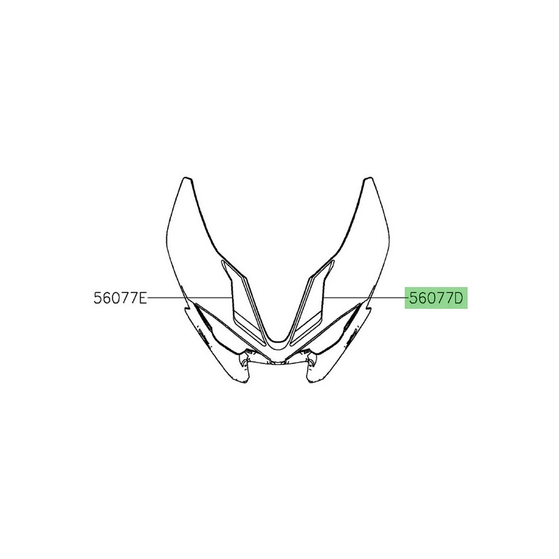 Autocollant supérieur gauche tête de fourche Kawasaki Z900 (2025) | Moto Shop 35
