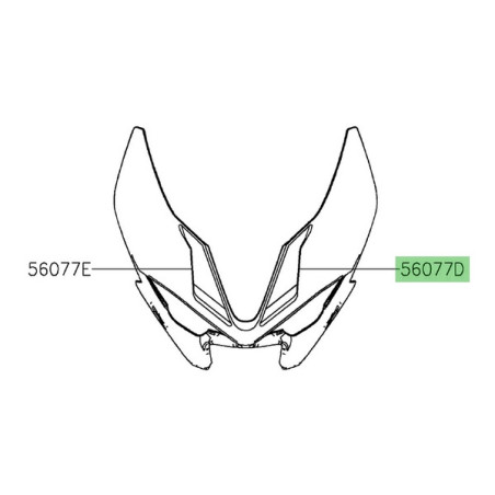 Autocollant supérieur gauche tête de fourche Kawasaki Z900 (2025) | Moto Shop 35