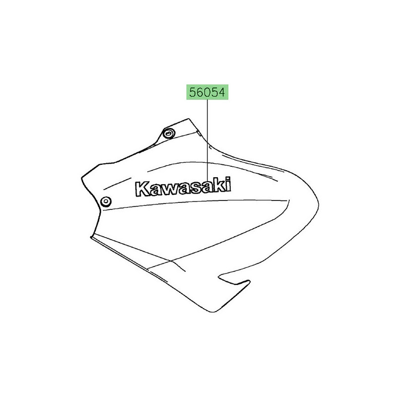Autocollant "Kawasaki" écope de réservoir Kawasaki Z900 (2025-2026) | Moto Shop 35