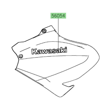 Autocollant "Kawasaki" écope de réservoir Kawasaki Z900 (2025-2026) | Moto Shop 35
