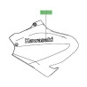 Autocollant "Kawasaki" écope de réservoir Kawasaki Z900 (2025-2026) | Moto Shop 35