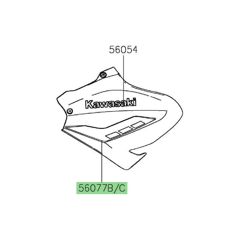Autocollant décoratif écope de réservoir Kawasaki Z900 (2025) | Moto Shop 35