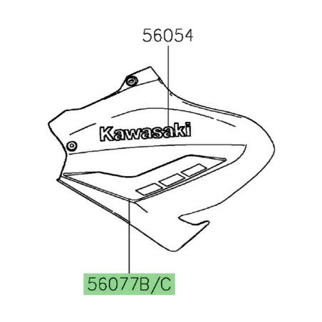 Autocollant décoratif écope de réservoir Kawasaki Z900 (2025) | Moto Shop 35