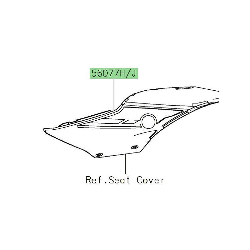 Autocollant décoratif latéral coque arrière Kawasaki Z900 (2025) | Moto Shop 35