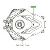Autocollant décoratif supérieur réservoir Kawasaki Z900 SE (2026) | Moto Shop 35