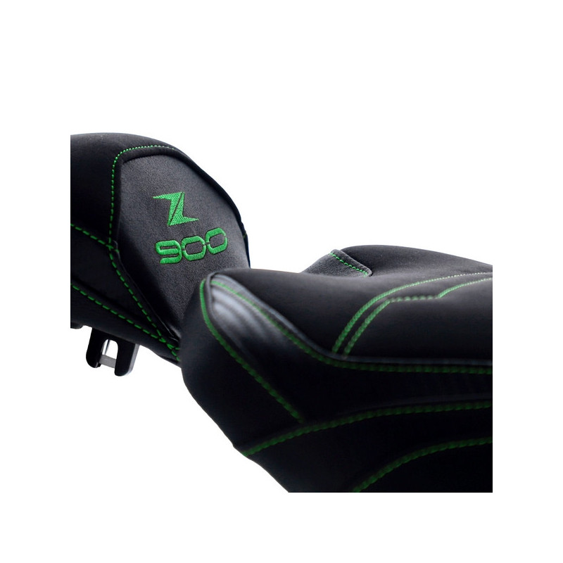 Selles confort Bagster SIT'N GO noir/vert nacré Kawasaki Z900 (2025-2027) | Moto Shop 35